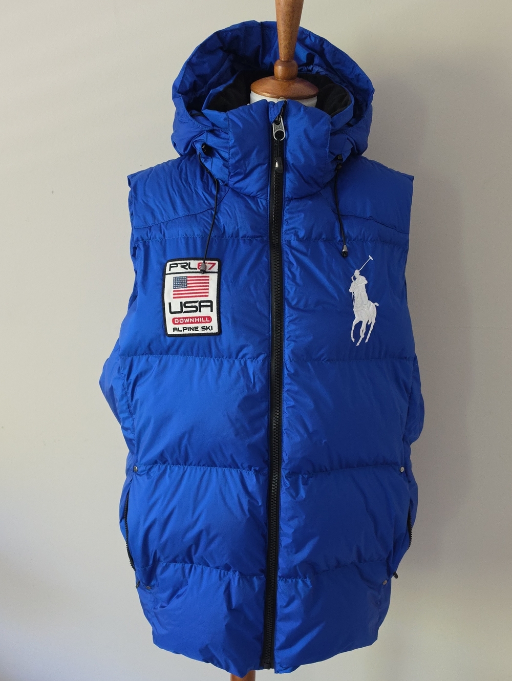 Polo Ralph Lauren Royal Blue Quilted Hooded Puffer Vest